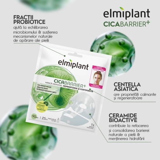 Mască hidrogel reparatoare și fortifiantă Cicabarrier+, 1 buc, 25g