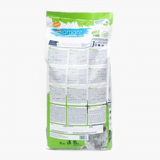 Hrană uscată pentru câini mini adult, 15kg, pui și orez