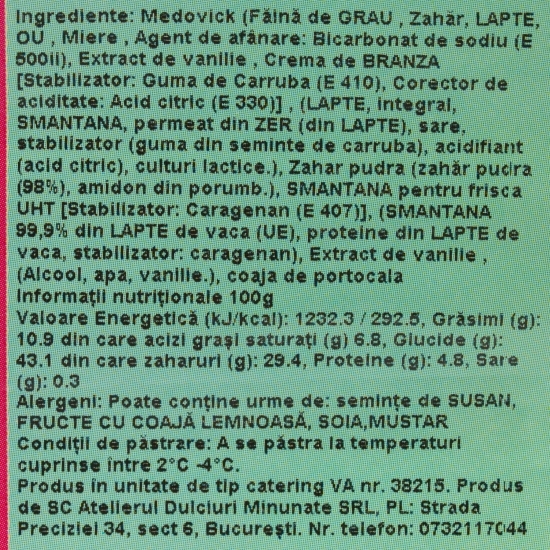 Prajitură Medovik 230g