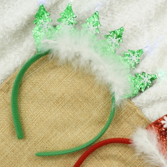 Bentiță brăduți de Crăciun, verde