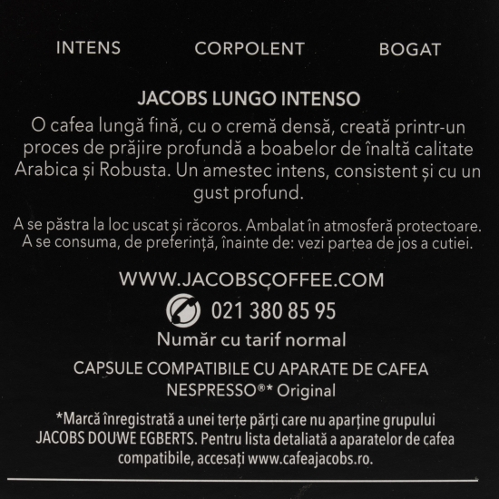 Lungo 8 Intenso 10 băuturi, 52g, capsule cafea