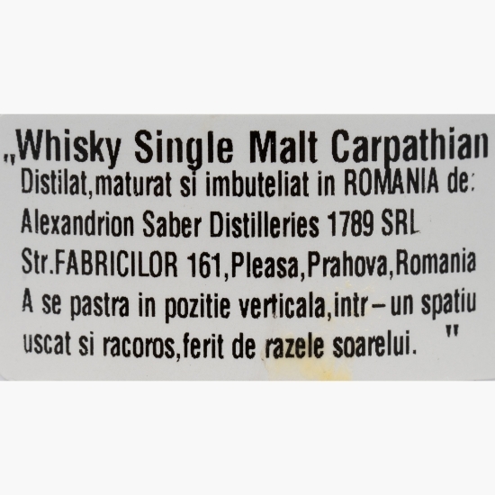Whisky Fetească Neagră, Single Malt, 46%, 0.7l + cutie