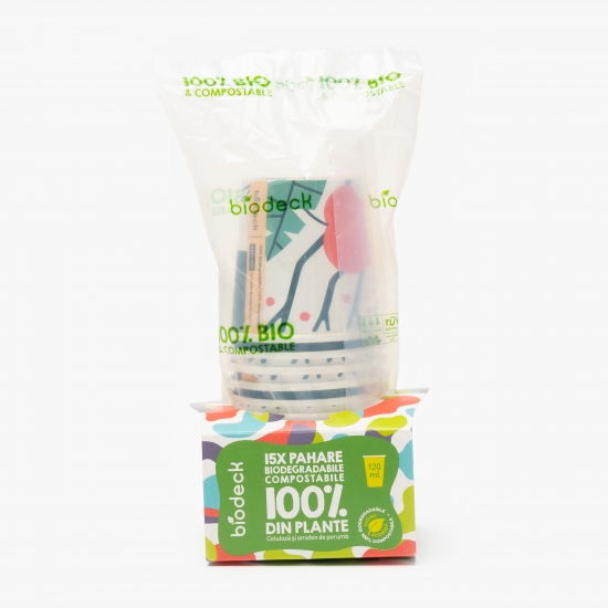 Pahare din carton 120ml 15 buc