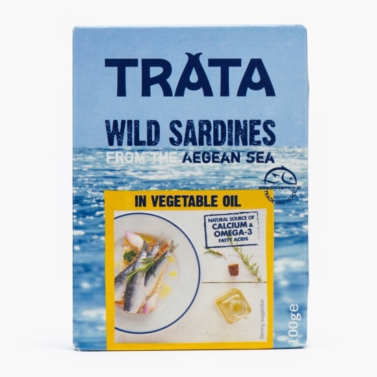Sardine în ulei vegetal 100g