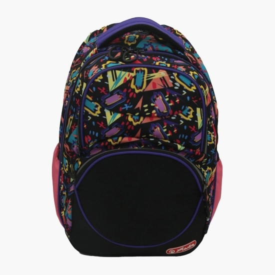 Rucsac Zipper Cube cu model Shapes, 29 x 22 x 43 cm, multicolor