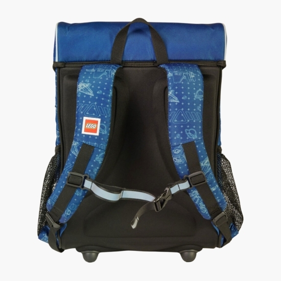 Ghiozdan de școală cu model City Space Explorer, 40 x 28 x 16 cm, albastru