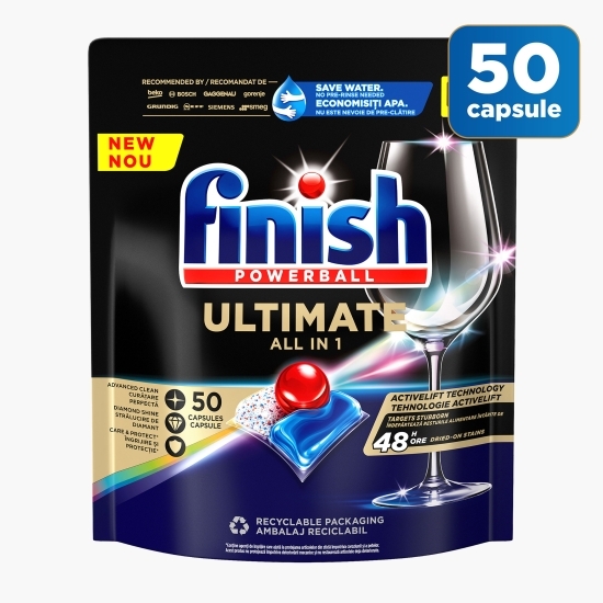 Detergent capsule pentru mașina de spălat vase Ultimate, 50 spălări