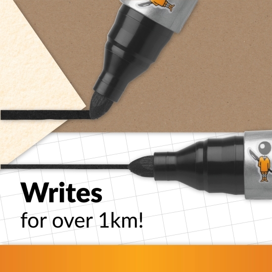 Marker permanent 2000, negru, 2 buc