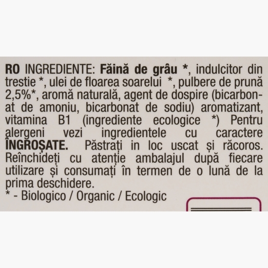 Biscuiți eco pentru copii, cu prune, +6 luni, 250g