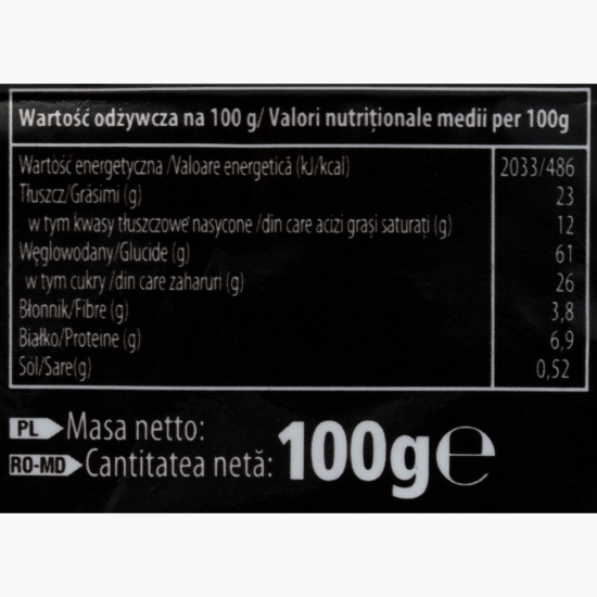 Biscuiți cu cereale integrale și cremă de lămâie, 100g