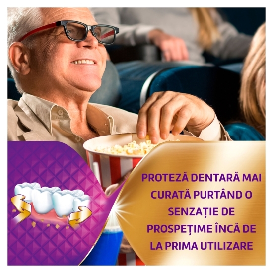Tablete efervescente pentru curățarea zilnică a protezei dentare, dublă putere, Max Clean, 30 tablete