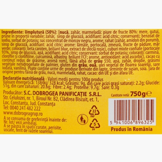 Cozonac cu multă cremă 750g