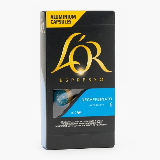 Capsule cafea decofeinizată, Espresso Decaffeinato, 10 băuturi, 52g