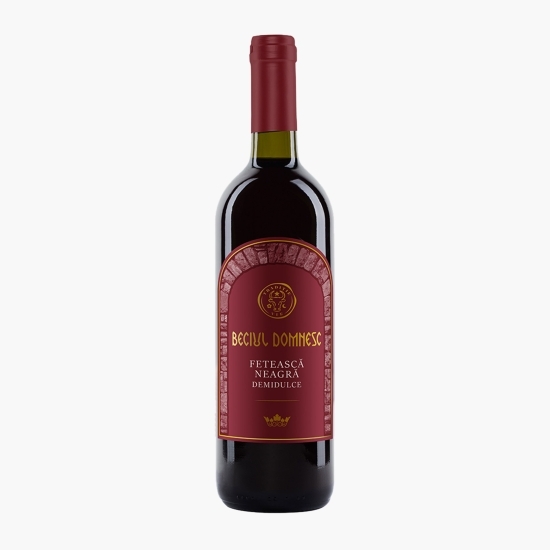 Vin roșu demidulce Fetească Neagră, 13.5%, 0.75l