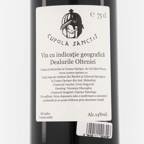 Vin roșu sec Sfântul Ștefan, 14%, 0.75l