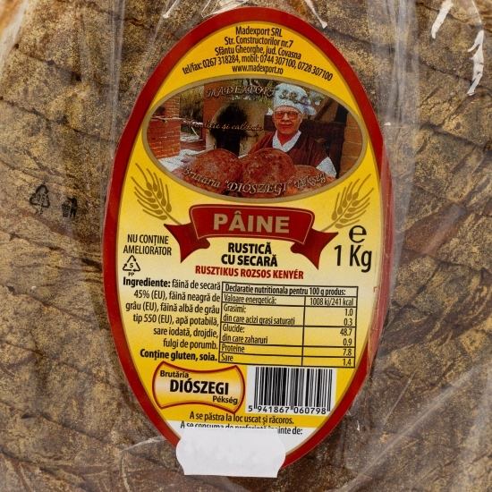 Pâine rustică cu secară 1kg