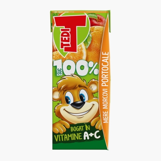 Suc 100% mere, morcovi, portocale 200ml