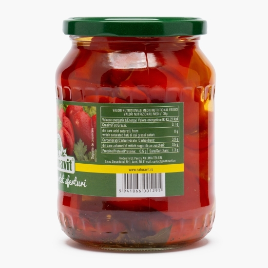 Gogoșari sferturi în oțet 680g