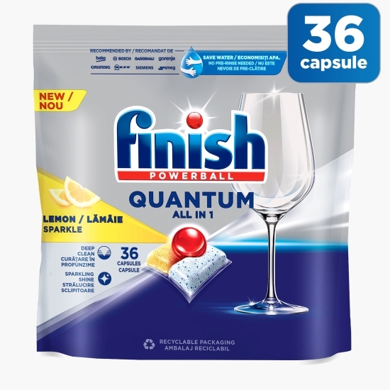Detergent capsule pentru mașina de spălat vase Quantum, 36 spălări