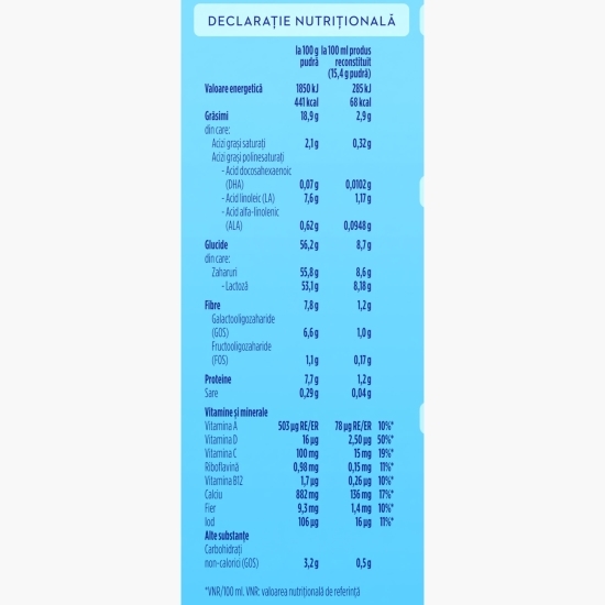 Formulă de lapte praf NUTRI-BIOTIK 1+, 1-2 ani, 1.200g