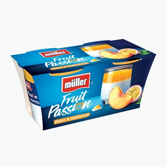 Pachet iaurt cu piersici și maracuja Fruit Passion 2x125g