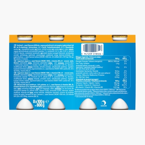 Iaurt de băut multifruct cu vitamine 8x100g