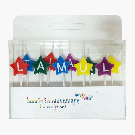 Lumânări litere „La mulți ani”