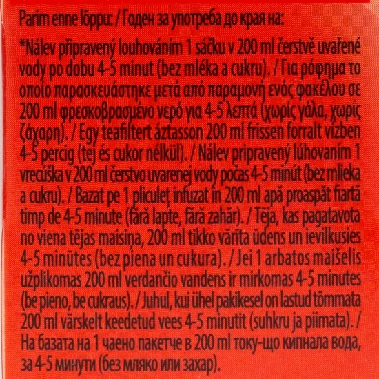 Ceai fructe cu aromă de zmeură & merișoare 20 plicuri