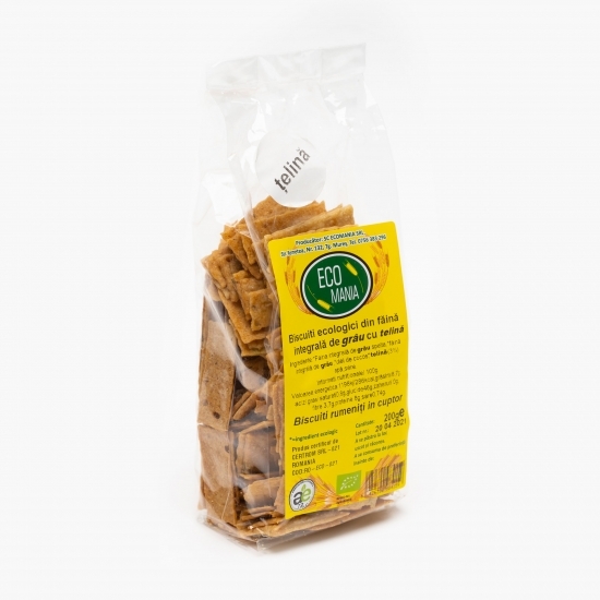Biscuiți ecologici din făină integrală de grâu cu țelină 200g