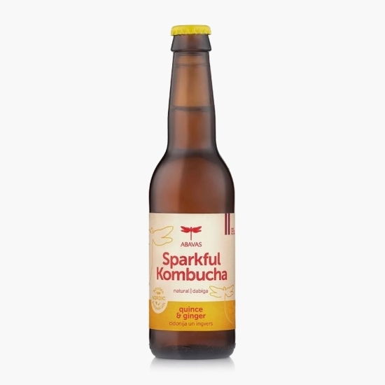 Băutură carbogazoasă Kombucha cu gutuie și ghimbir, sticlă 330ml