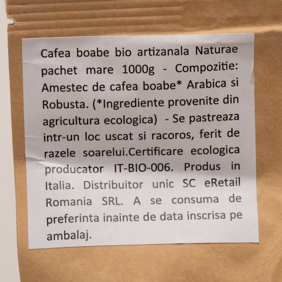 Cafea boabe eco artizanală 1kg