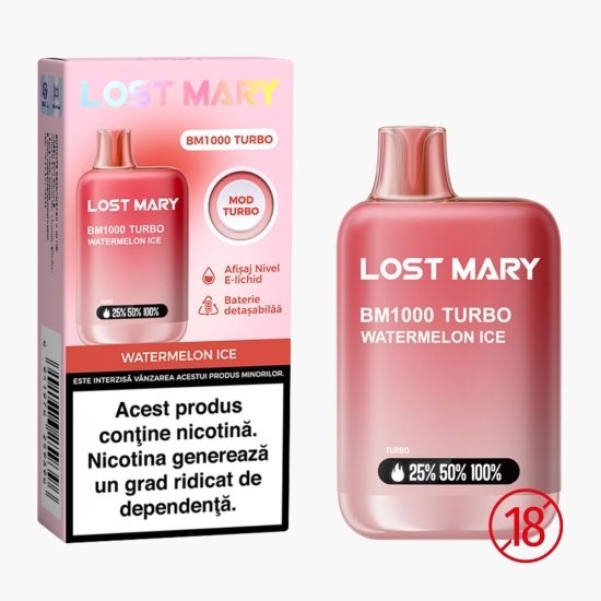 Țigară electronică de unică folosință BM1000 Watermelon Ice, 2ml, 2% nicotină, 1000 pufuri