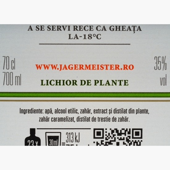 Jagermeister 35% alc., 0.7l + 2 pahare