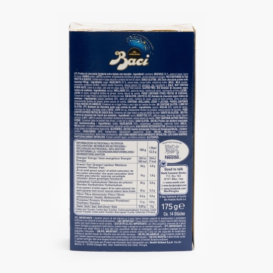 Praline ciocolată neagră umplutură alune de pădure 175g