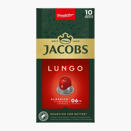 Lungo Classico 6, 10 băuturi 52g, capsule cafea compatibile Nespresso