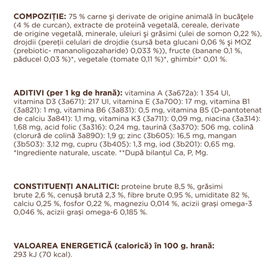 Hrană umedă pentru câini adulți de talie mică, cu rață, 100g