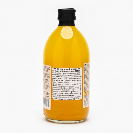 Oțet de mere pentru băut cu ghimbir și turmeric eco 500ml
