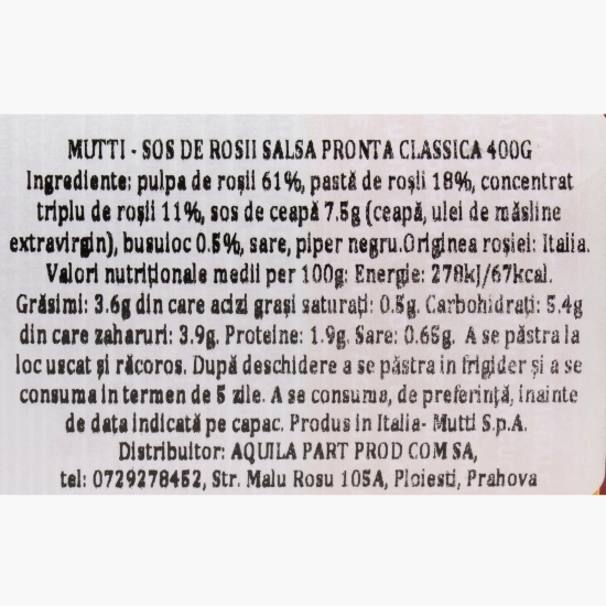 Sos de roșii Salsa Pronta Classica 400g
