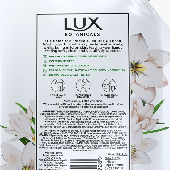 Rezervă săpun lichid Frezie, Botanicals 0.5l