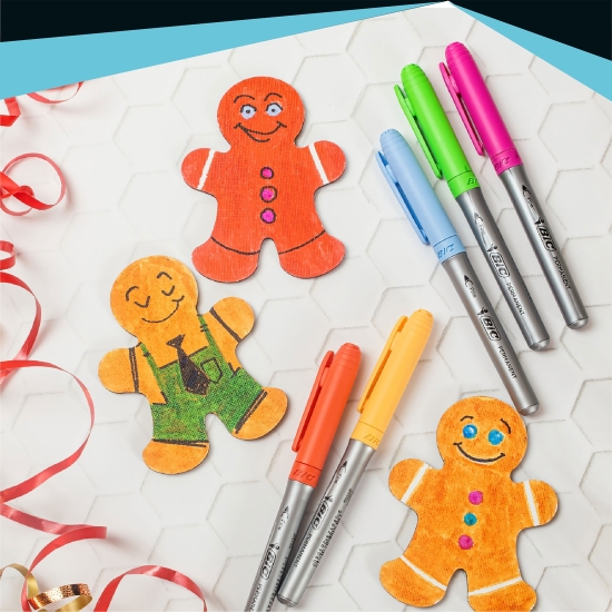 Set 5 markere permanente colorate Pastel