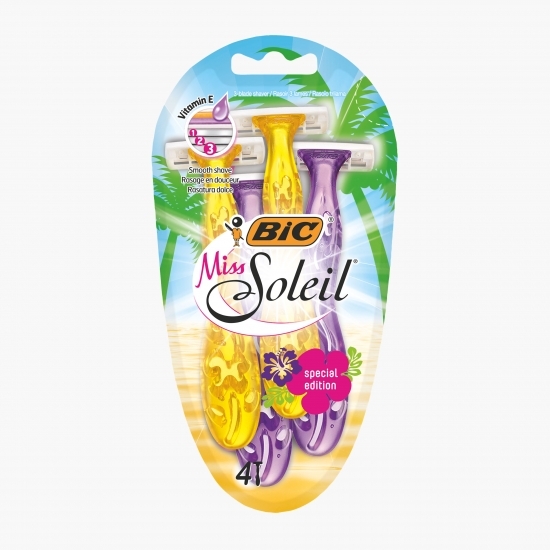 Aparat de ras pentru femei Miss Soleil Special Edition 3 lame, 4 buc