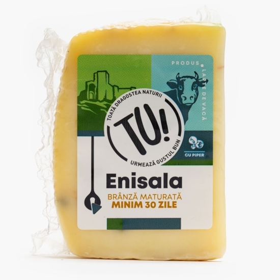 Brânză maturată Enisala cu piper, maturată minim 30 zile 250g