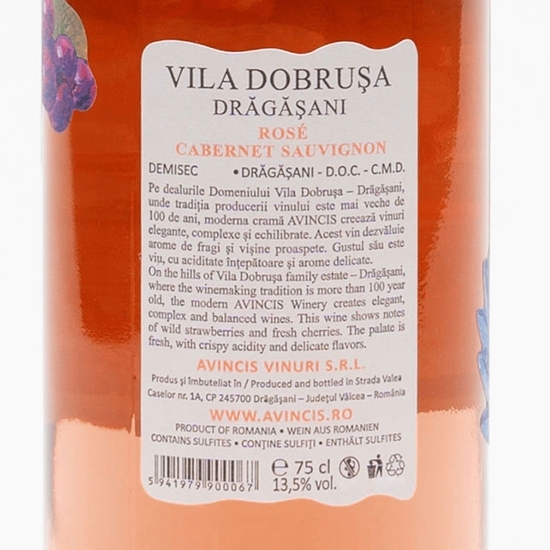 Vin rose demisec Cabernet Sauvignon, 13.5%, 0.75l