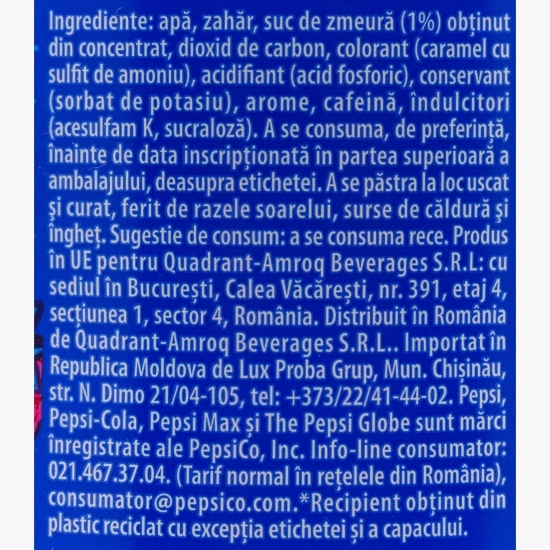 Băutură carbogazoasă aromă de cola și gust de zmeură 2l