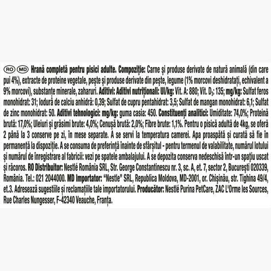 Hrană umedă pentru pisici, 85g, Savoury Cake cu pui și morcovi