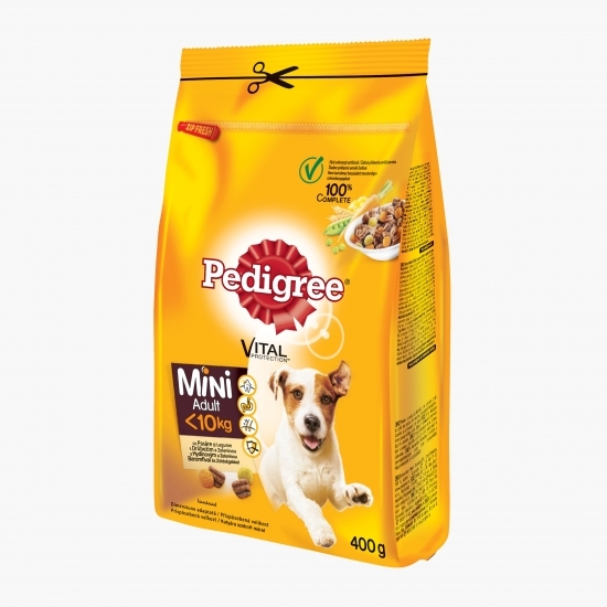 Hrană uscată pentru câini adulți de talie mică, 400g, cu pui și legume Vital Protection