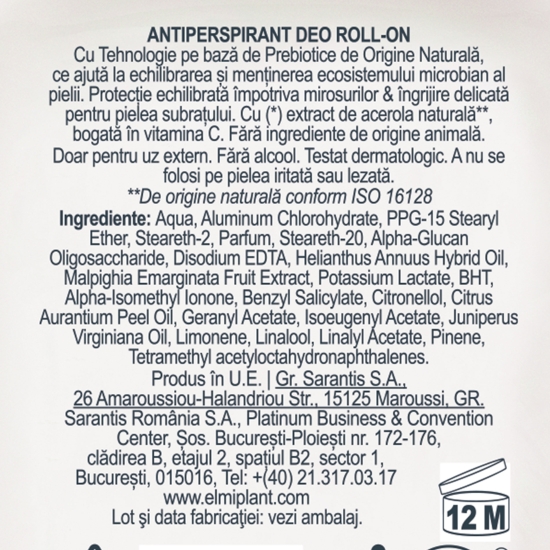 Antiperspirant roll-on Vitamin C 50ml