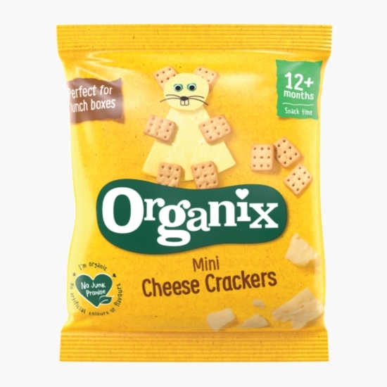 Mini crackers ecologici cu aromă cașcaval, 12+ luni, 80g