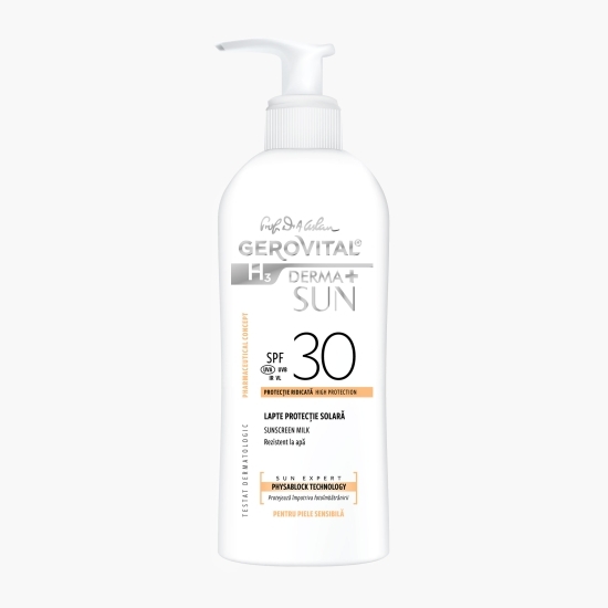 Lapte protecție solară H3 Derma+ Sun, SPF 30, 150ml