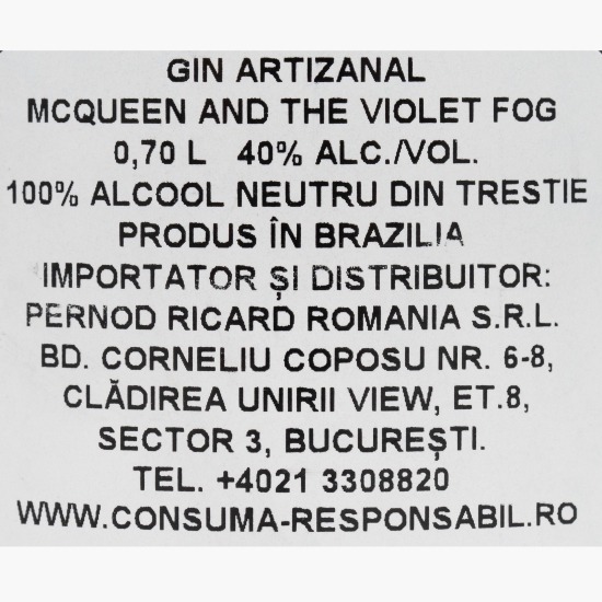 Gin artizanal 40% alc. 0.7l